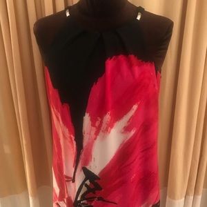 Black Dress with Red Flower